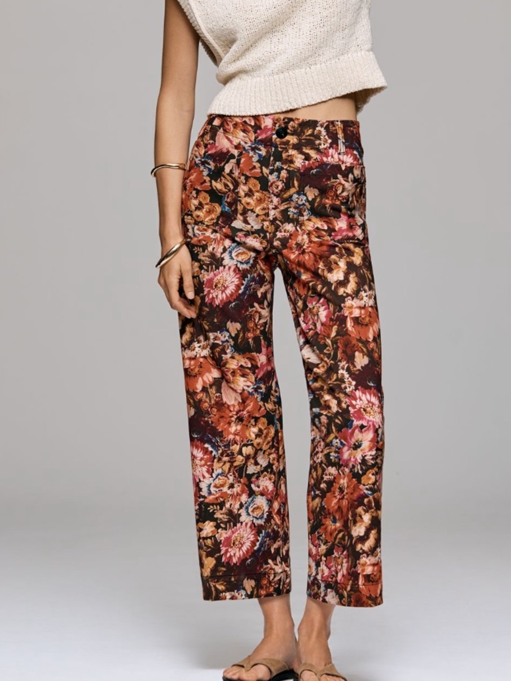 Anthropologie the Colette Crop Printed Ponte Pants by Maeve NWT